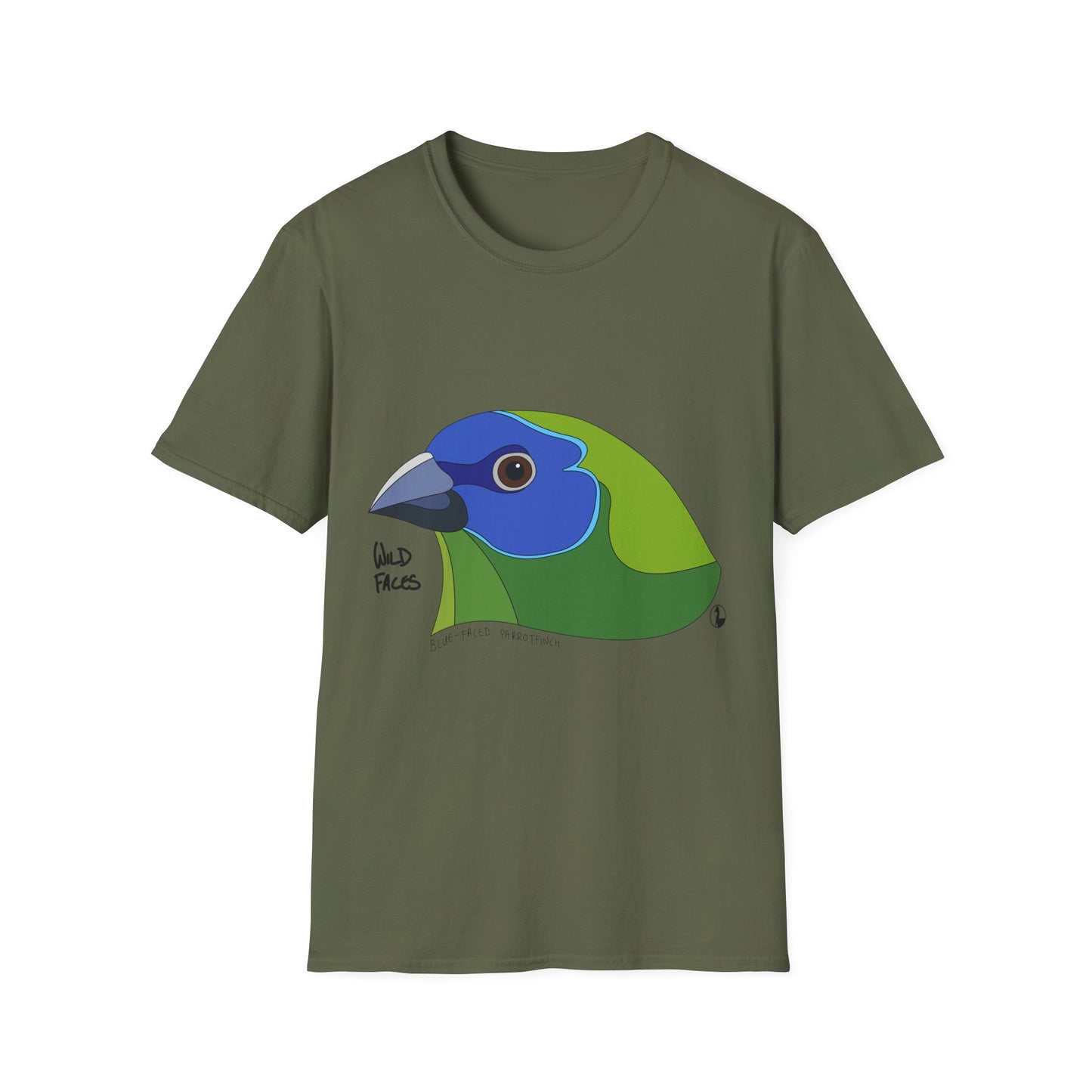 Blue-faced Parrotfinch - Unisex Softstyle T-Shirt Printify