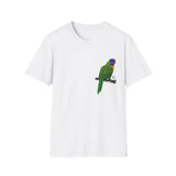 Rainbow Lorikeet - Small design - Unisex Softstyle T-Shirt
