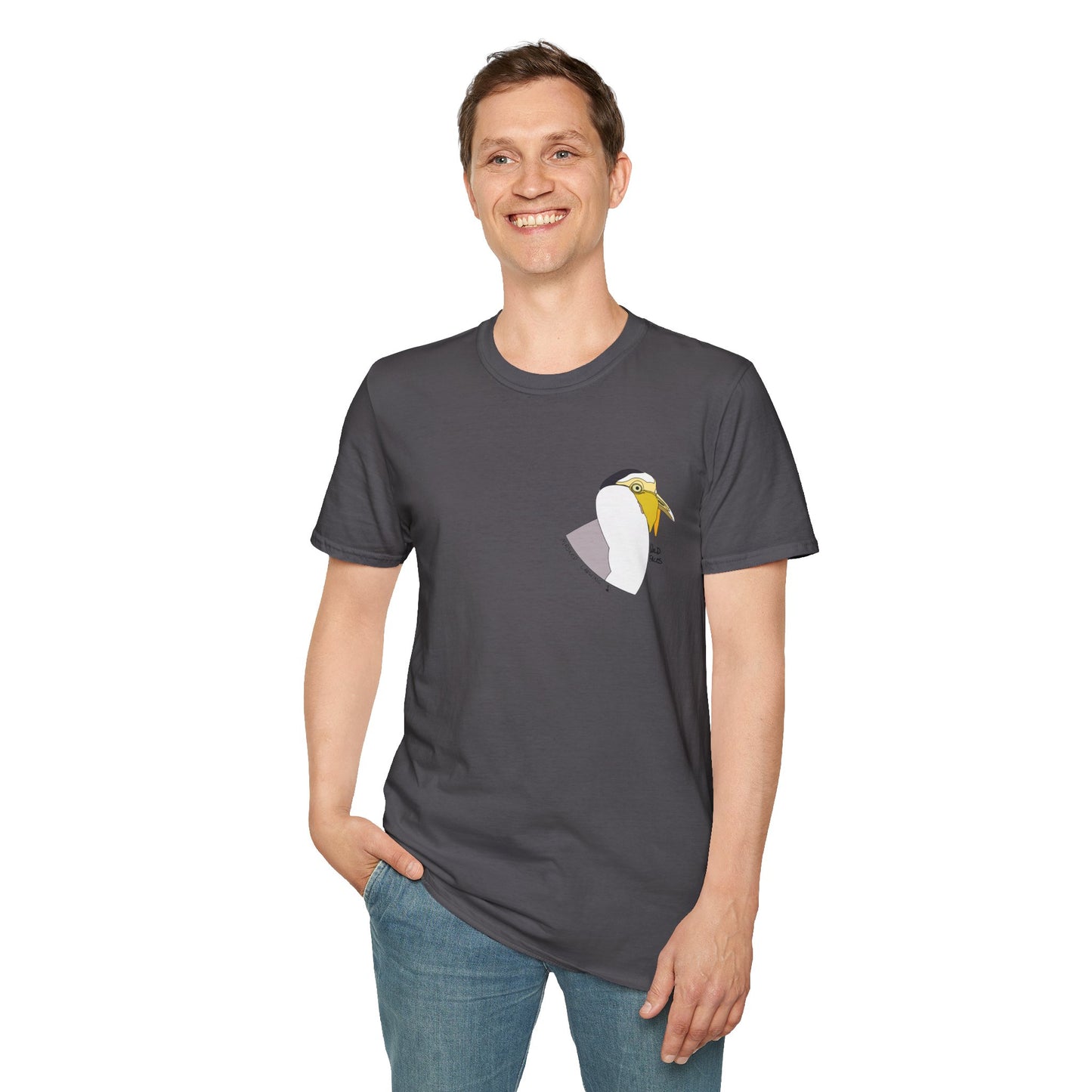 Masked Lapwing - Small design - Unisex Softstyle T-Shirt