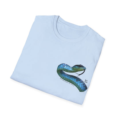 Blue Phase Common Tree-Snake - Small design - Unisex Softstyle T-Shirt