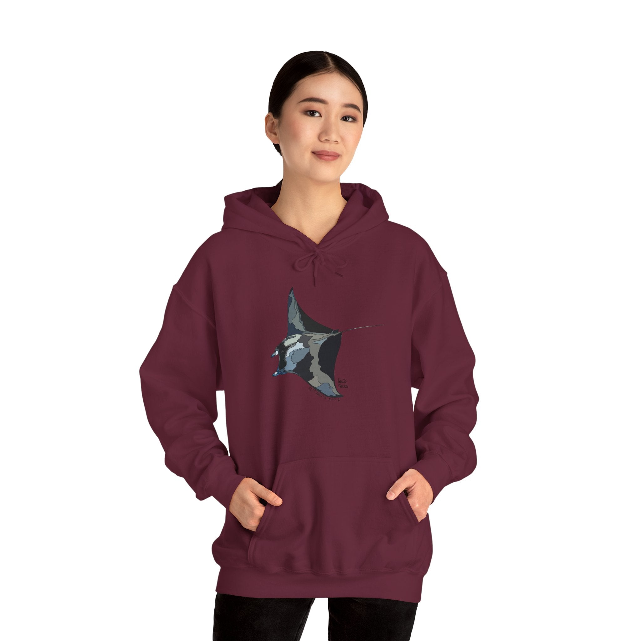 Reef Manta Ray | Unisex Heavy Blend™ Hooded Sweatshirt Printify