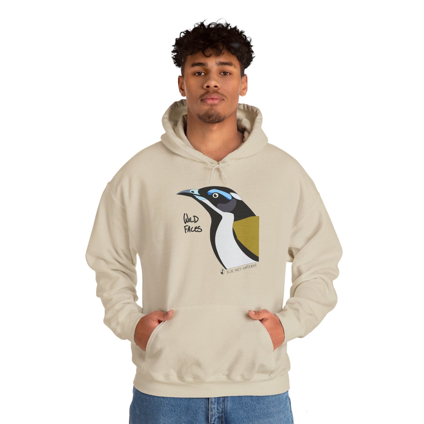 Blue-faced Honeyeater | Unisex Heavy Blend™ Hooded Sweatshirt