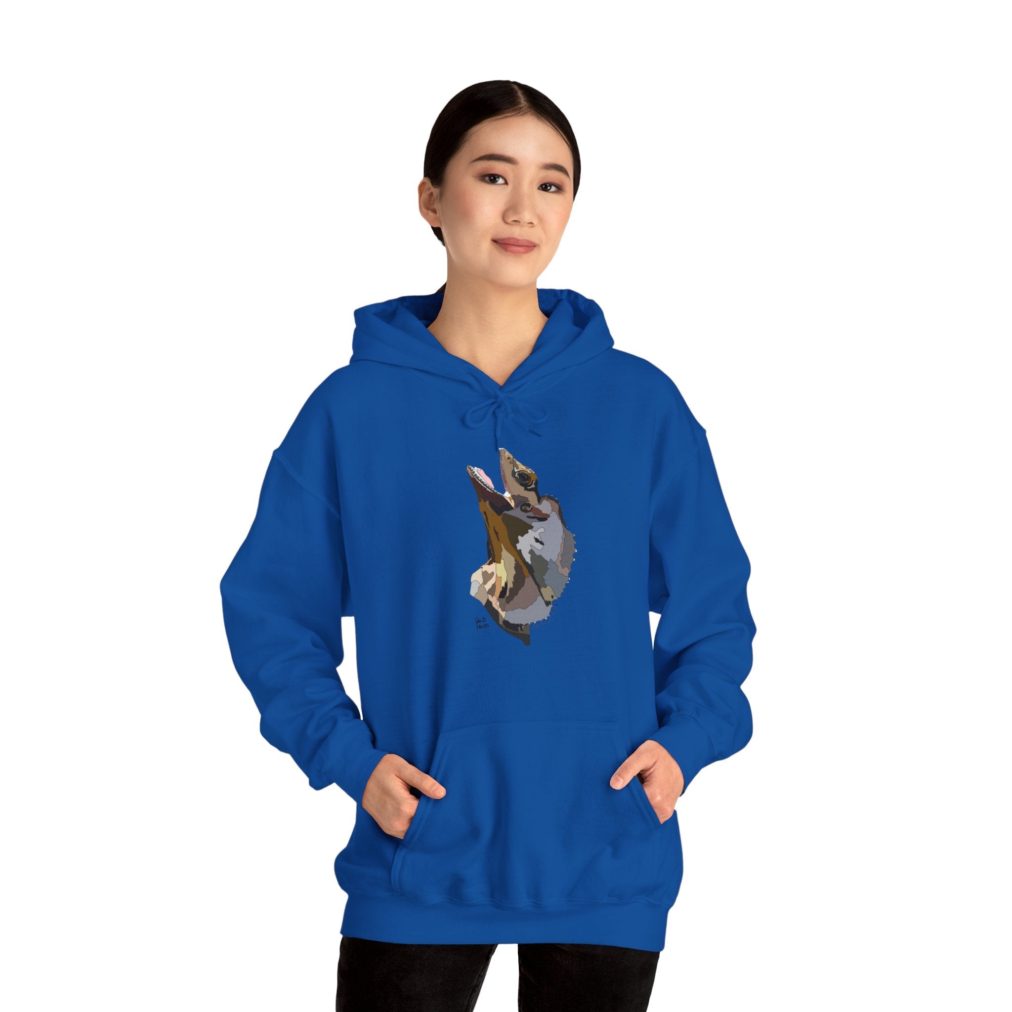Frilled-neck Lizard | Unisex Heavy Blend™ Hooded Sweatshirt Printify