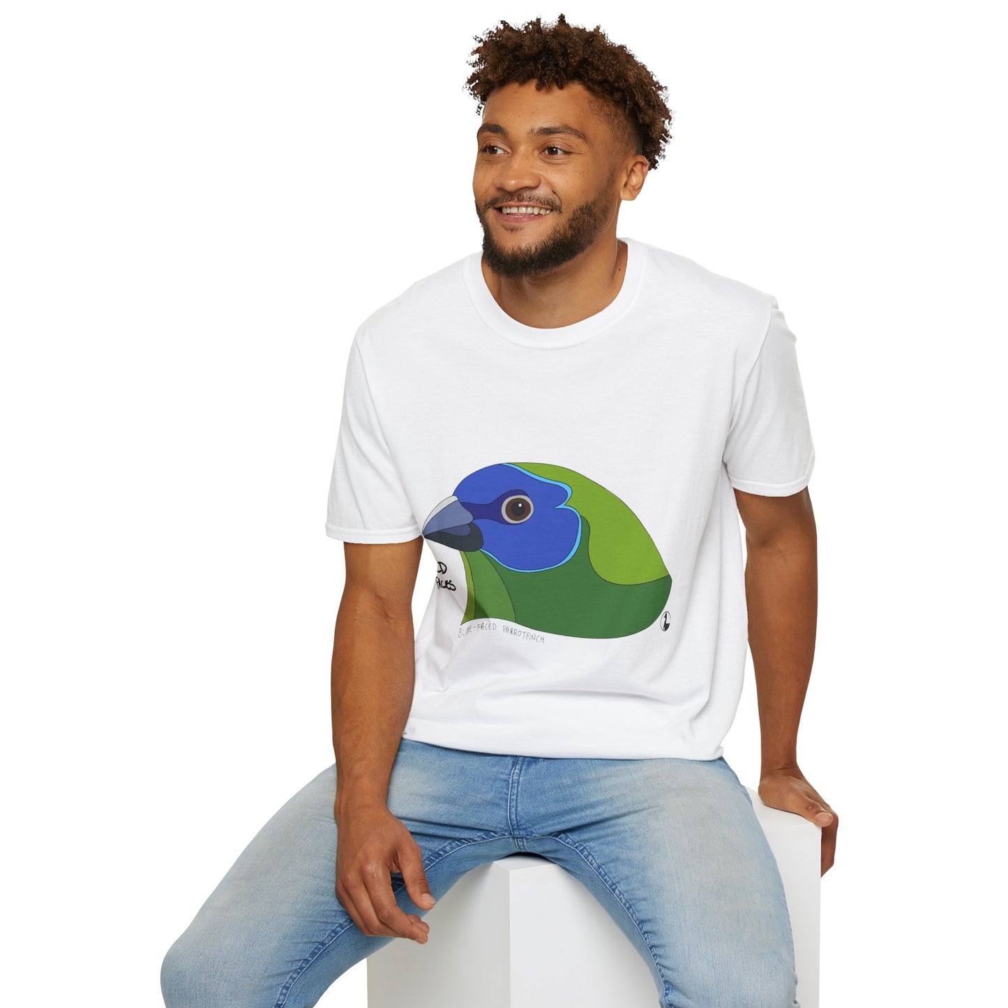 Blue-faced Parrotfinch - Unisex Softstyle T-Shirt Printify