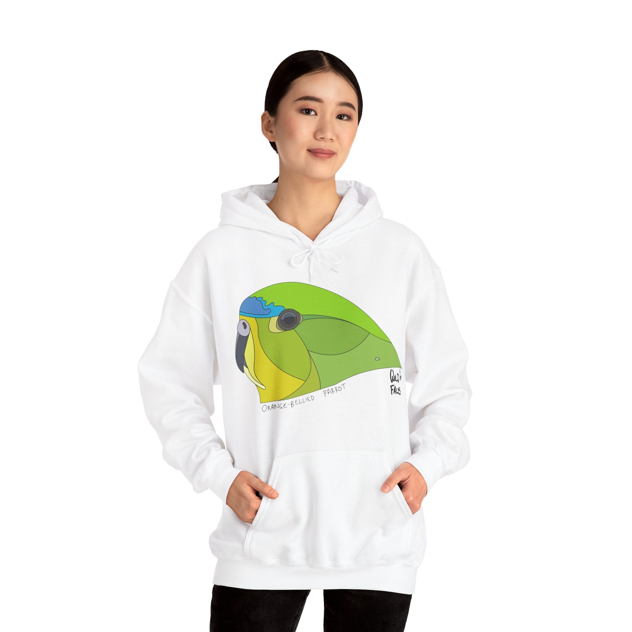 Orange-bellied Parrot | Unisex Heavy Blend™ Hooded Sweatshirt Printify