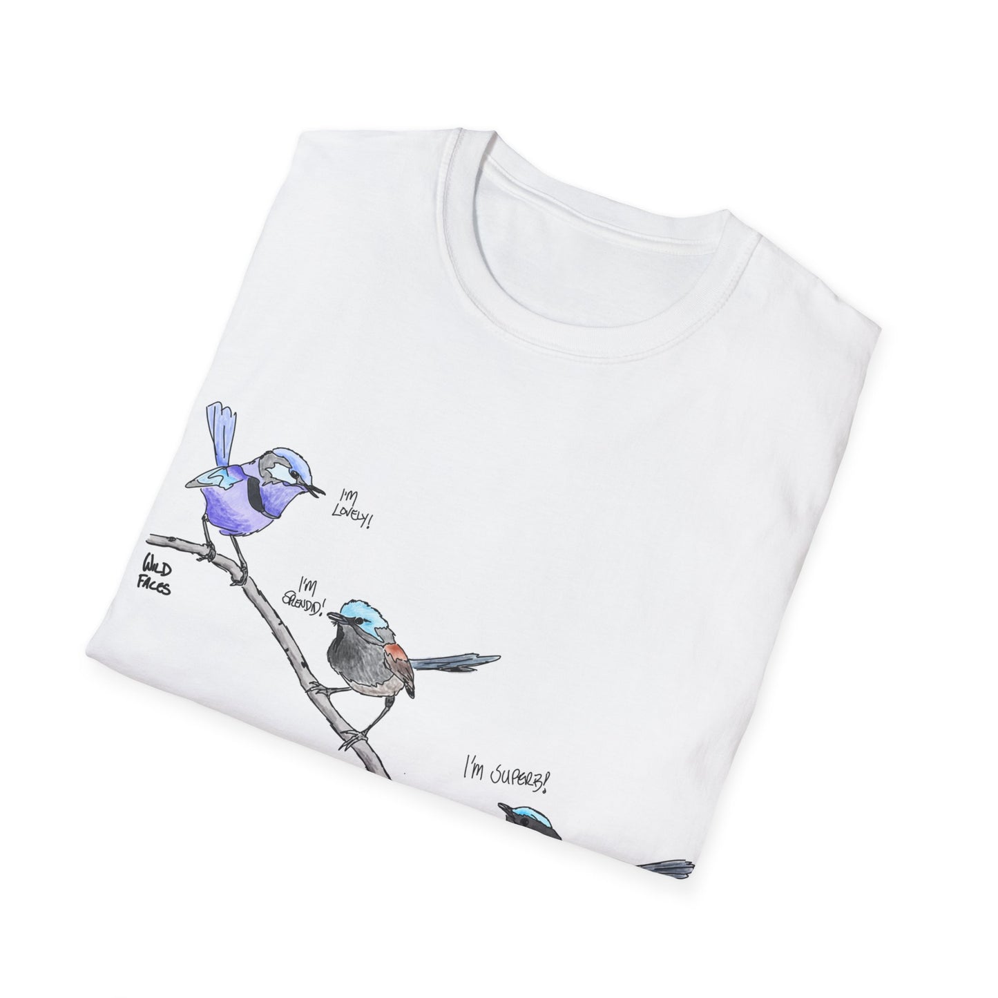 A trio of  Fairy-wrens (spendid, superb and lovely) - Unisex Softstyle T-Shirt