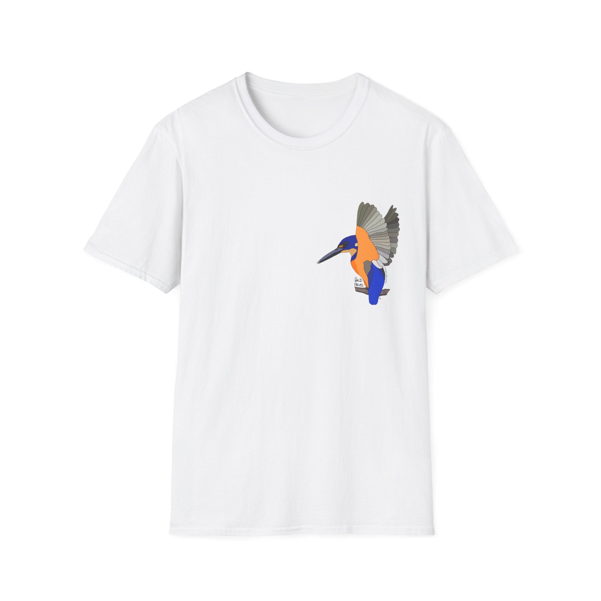 Azure Kingfisher - Small design - Unisex Softstyle T-Shirt