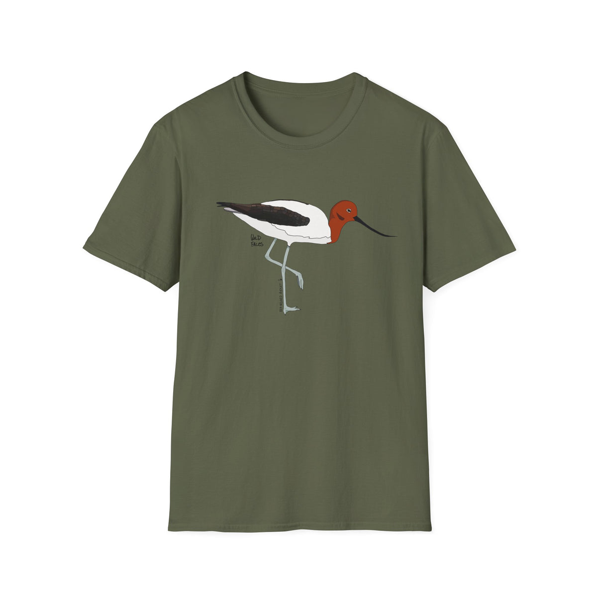Red-necked Avocet - Unisex Softstyle T-Shirt
