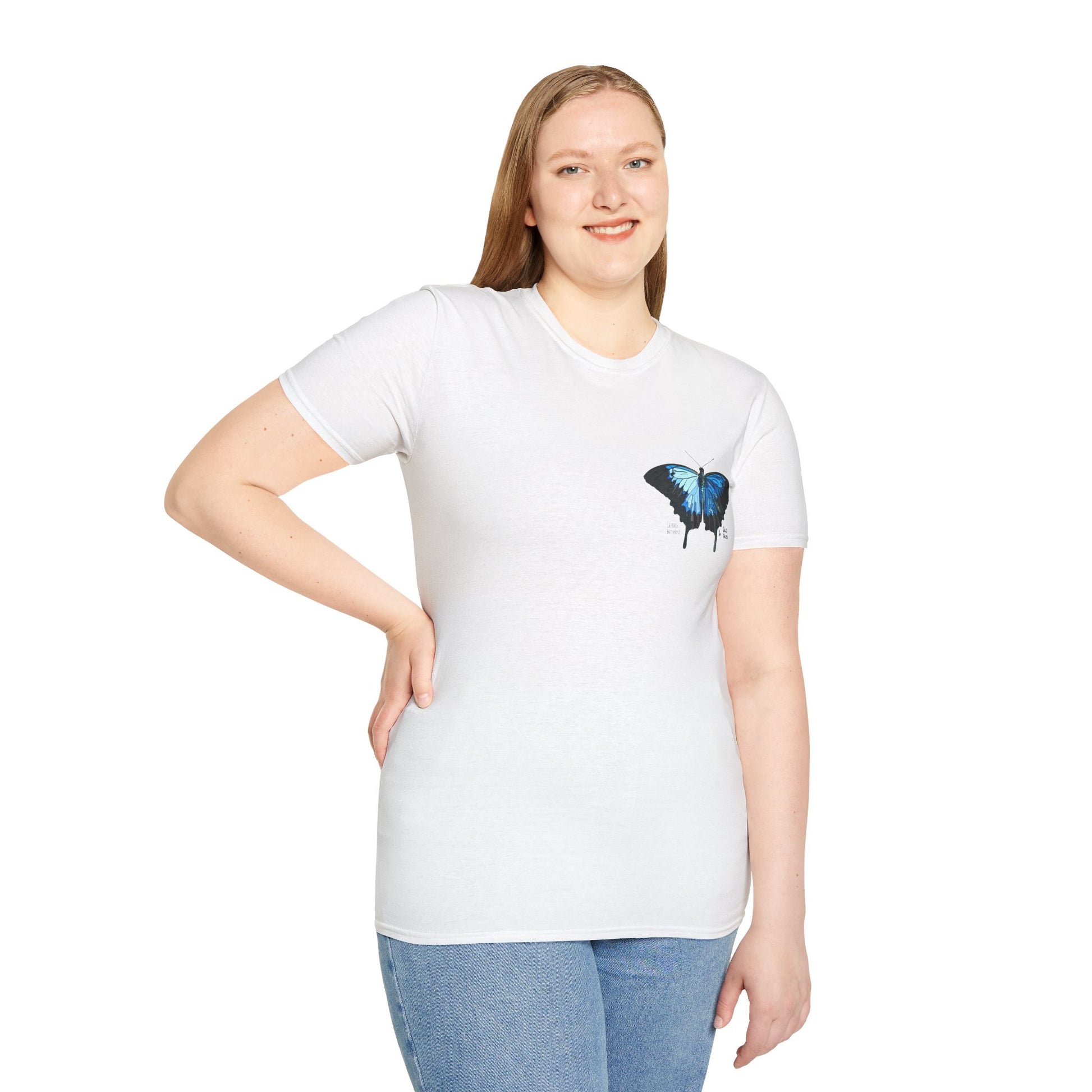 Ulysses Butterfly - Small design - Unisex Softstyle T-Shirt Printify