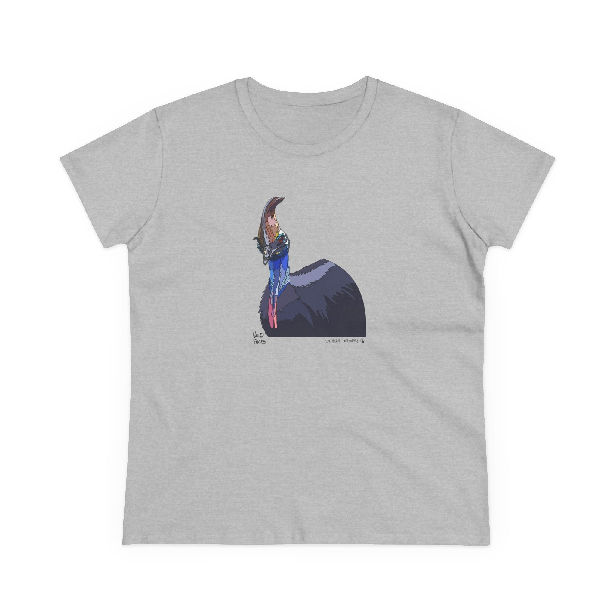 Southern Cassowary - Women's Midweight Cotton Tee