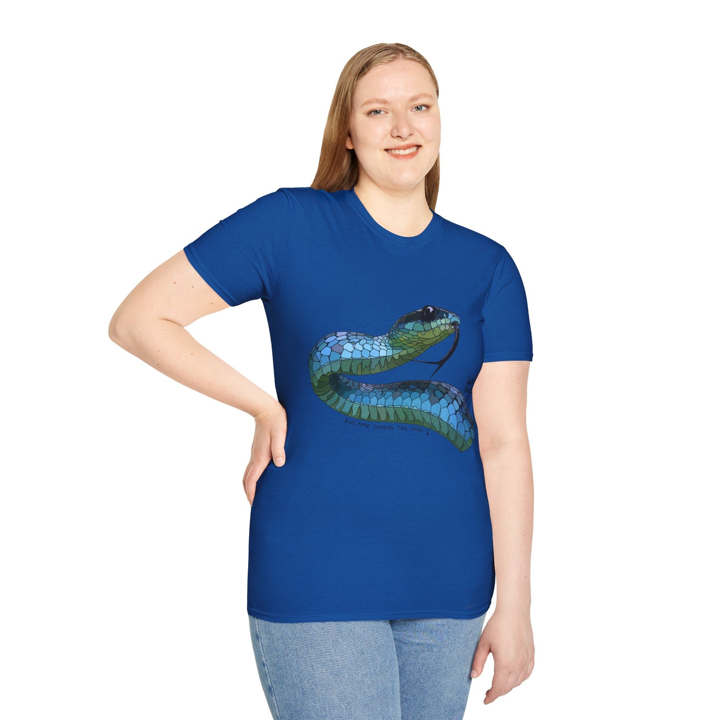 Blue Phase Common Tree-Snake - Unisex Softstyle T-Shirt