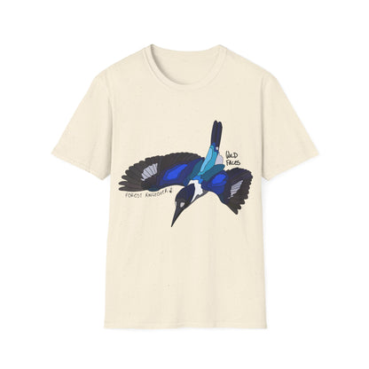 Forest Kingfisher (flying) - Unisex Softstyle T-Shirt