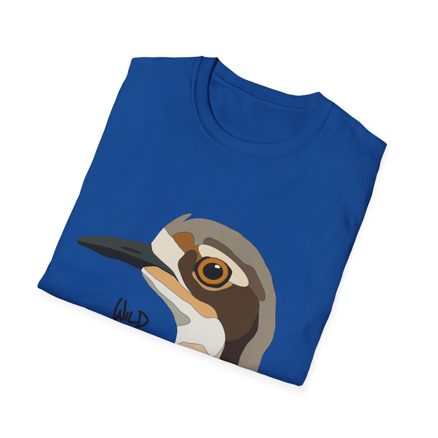 Bush Stone-curlew Head - Unisex Softstyle T-Shirt