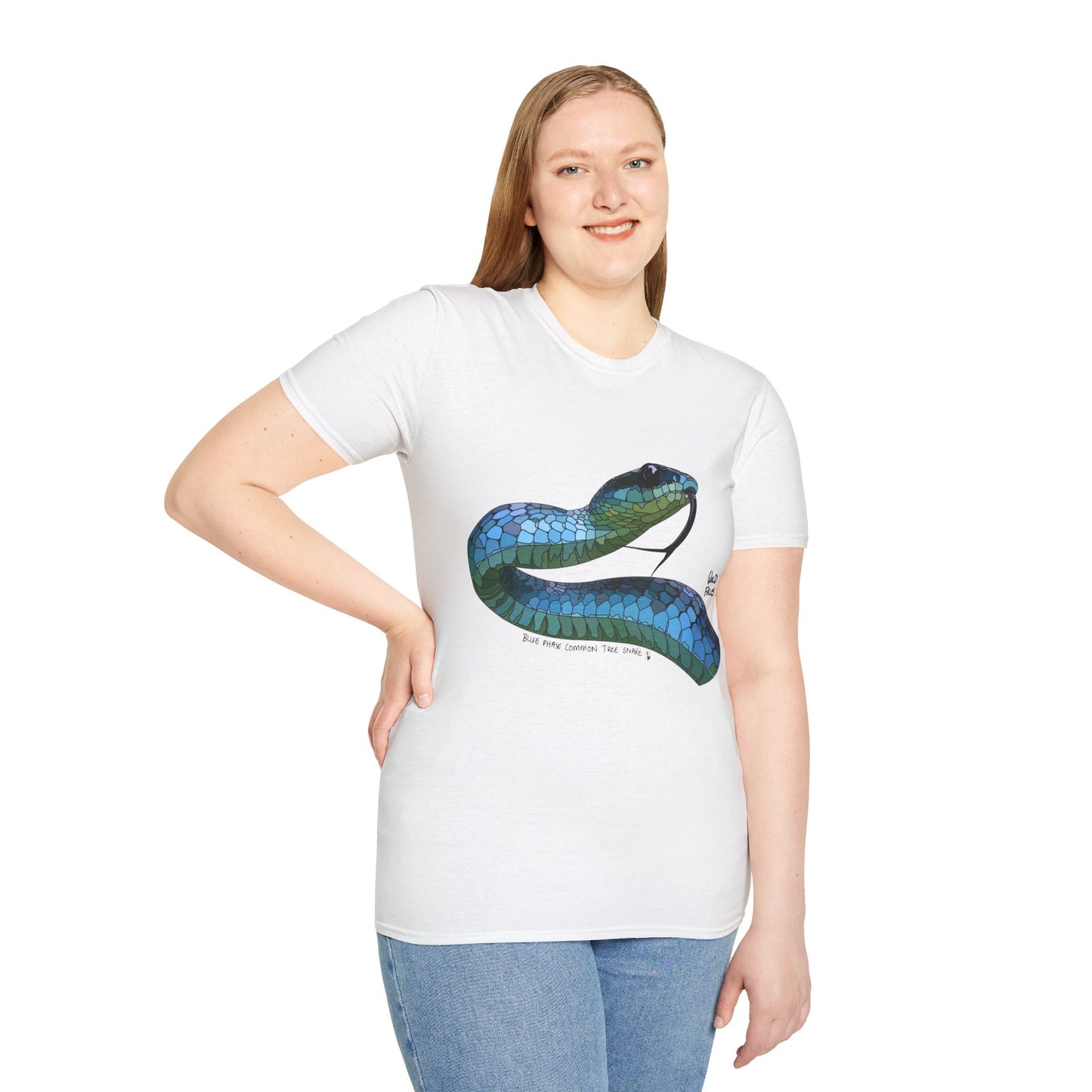 Blue Phase Common Tree-Snake - Unisex Softstyle T-Shirt