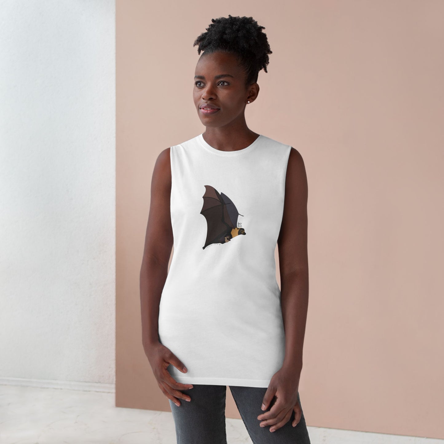 Spectacled Flying Fox (in flight) - Unisex Barnard Tank