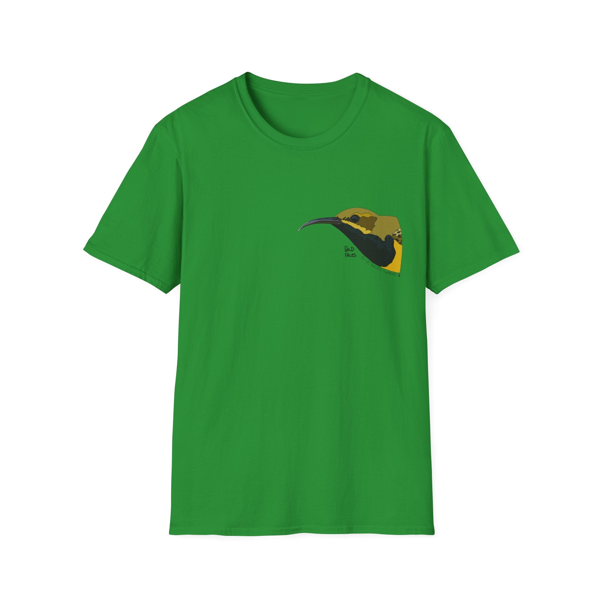 Olive-backed Sunbird - Small design - Unisex Softstyle T-Shirt Printify
