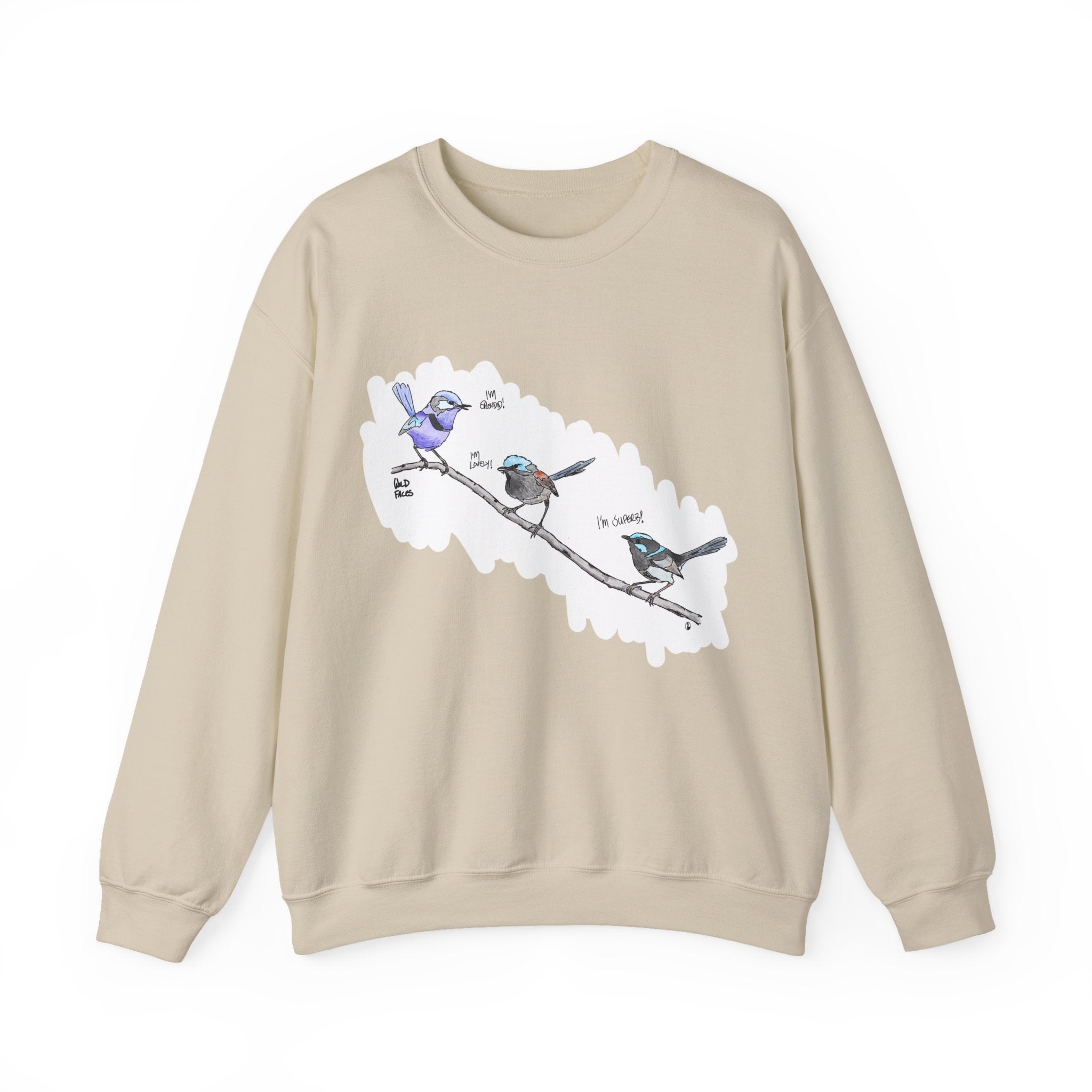Trio of Fairywrens | Unisex Heavy Blend™ Crewneck