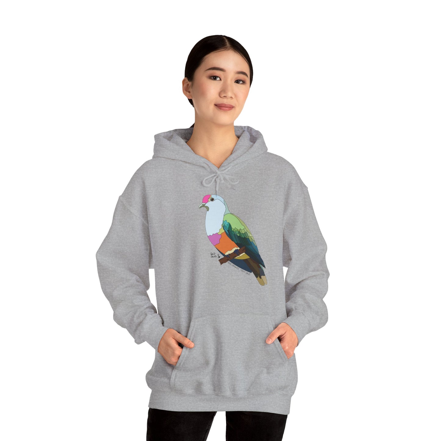 Rose-crowned Fruit Dove | Unisex Heavy Blend™ Hooded Sweatshirt