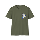 Forest Kingfisher (flying) - Small design - Unisex Softstyle T-Shirt