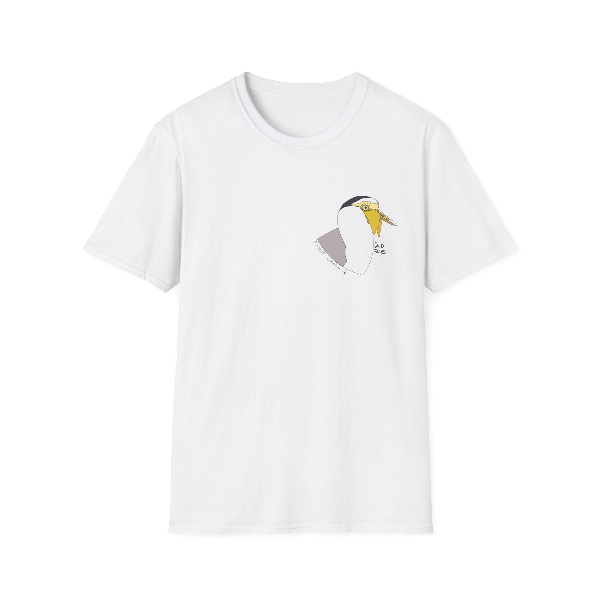 Masked Lapwing - Small design - Unisex Softstyle T-Shirt Printify