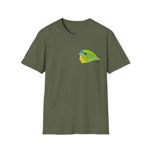 Orange-bellied Parrot - Small design- Unisex Softstyle T-Shirt Printify