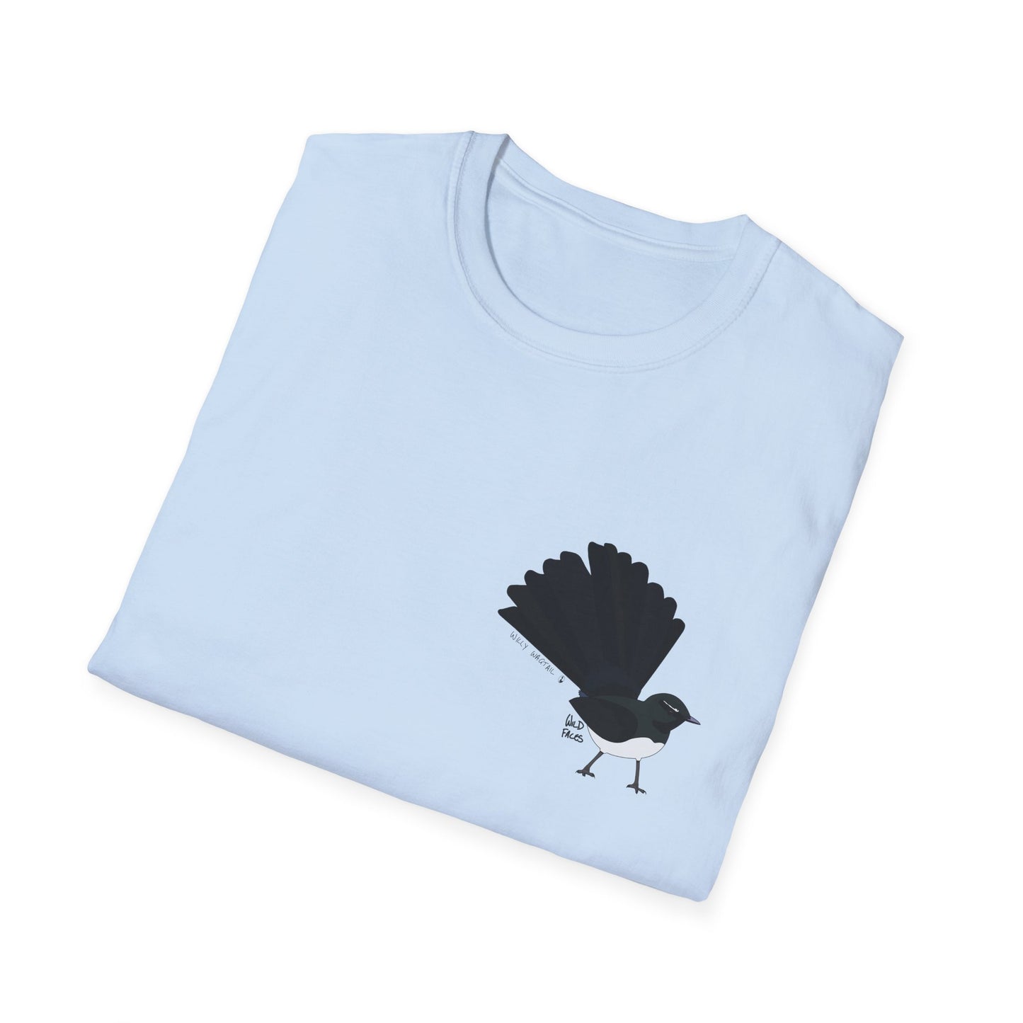 Willy Wagtail - Small design - Unisex Softstyle T-Shirt