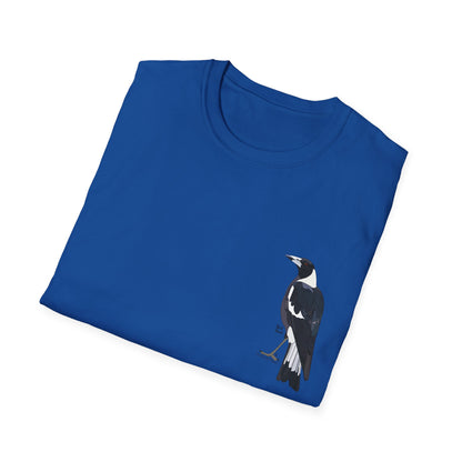 Australian Magpie - Small design - Unisex Softstyle T-Shirt Printify