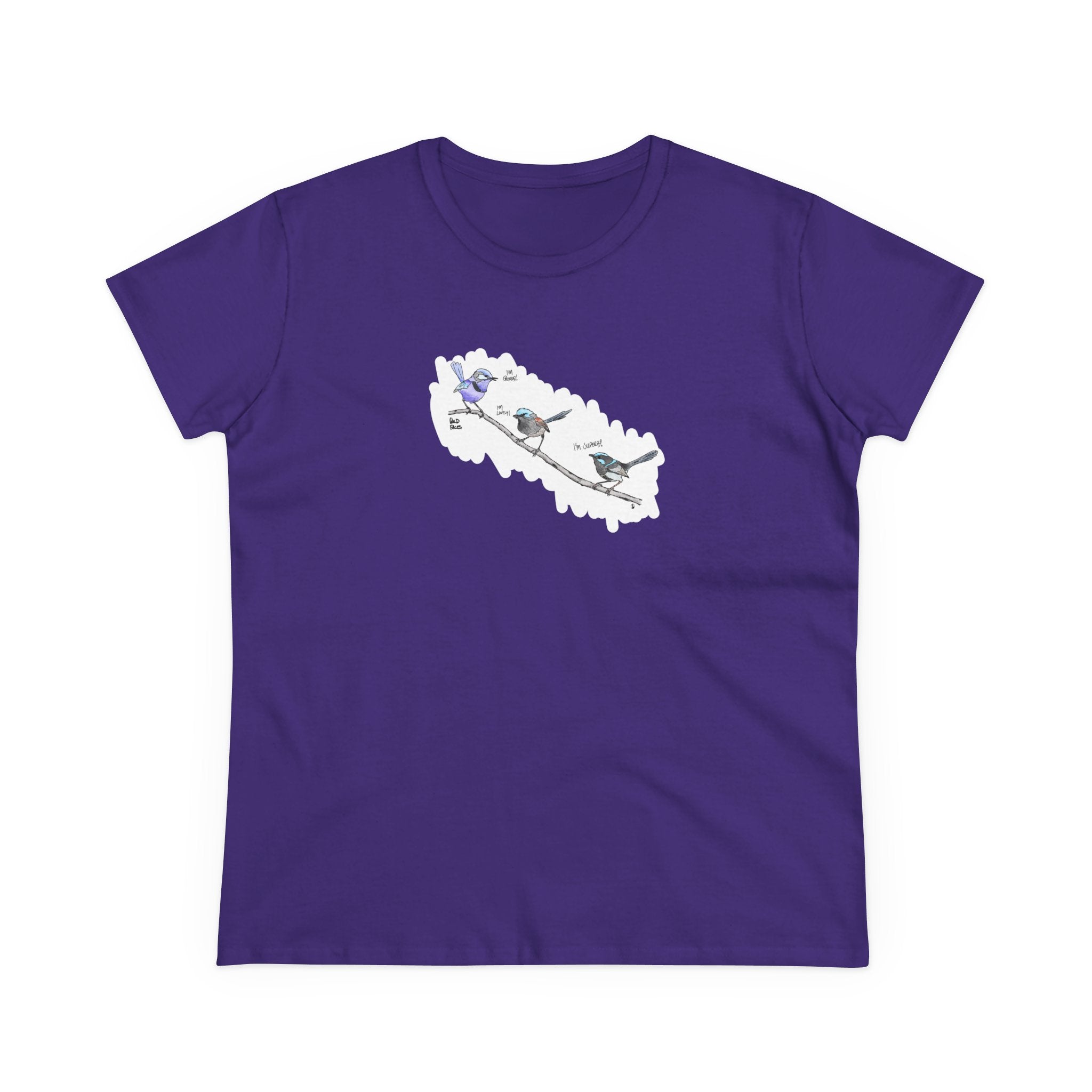 Trio of Fairywrens - Women's Midweight Cotton Tee