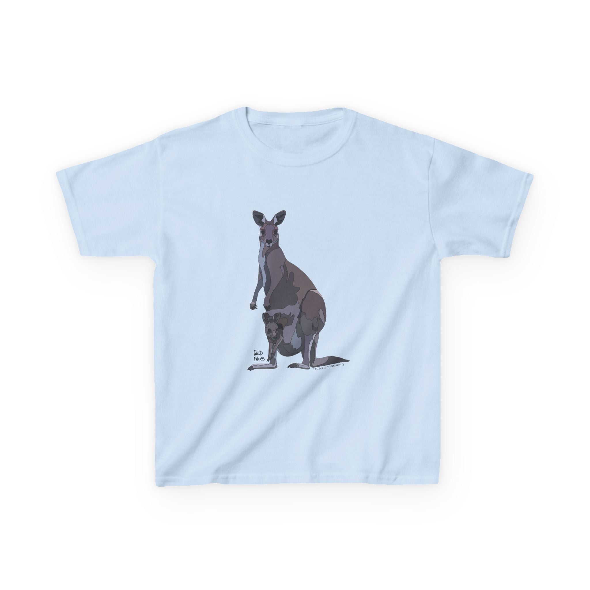 Eastern Grey Kangaroo (with joey) | Kids Heavy Cotton™ Tee