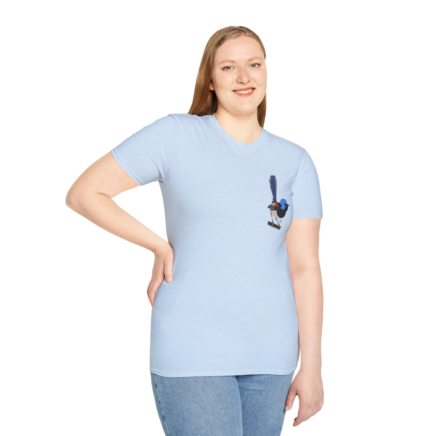 Lovely Fairy-wren - Small design - Unisex Softstyle T-Shirt