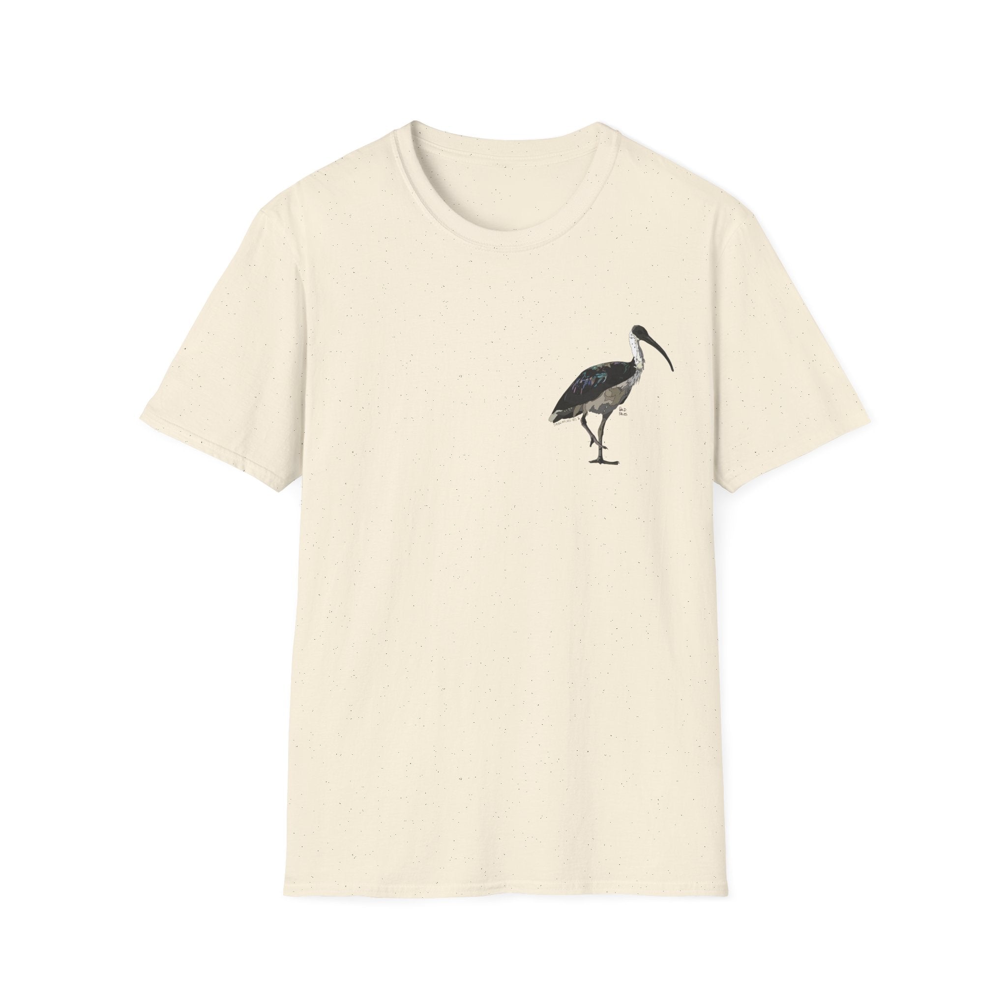 Straw-necked Ibis - Small design - Unisex Softstyle T-Shirt