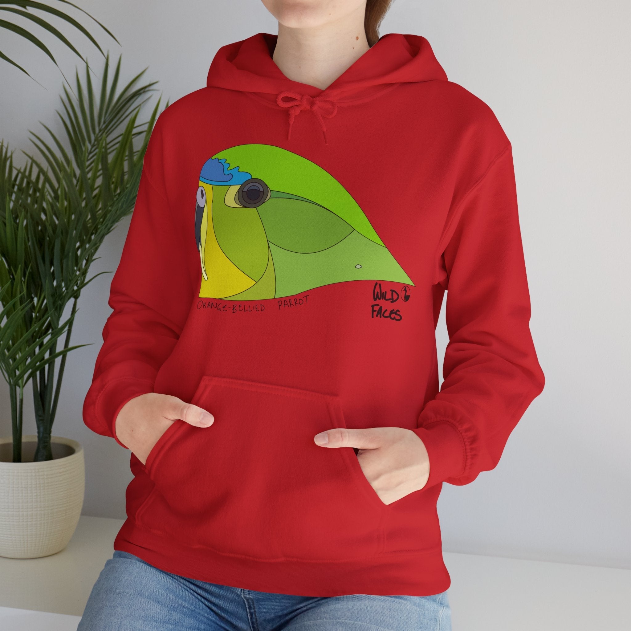 Orange-bellied Parrot | Unisex Heavy Blend™ Hooded Sweatshirt Printify