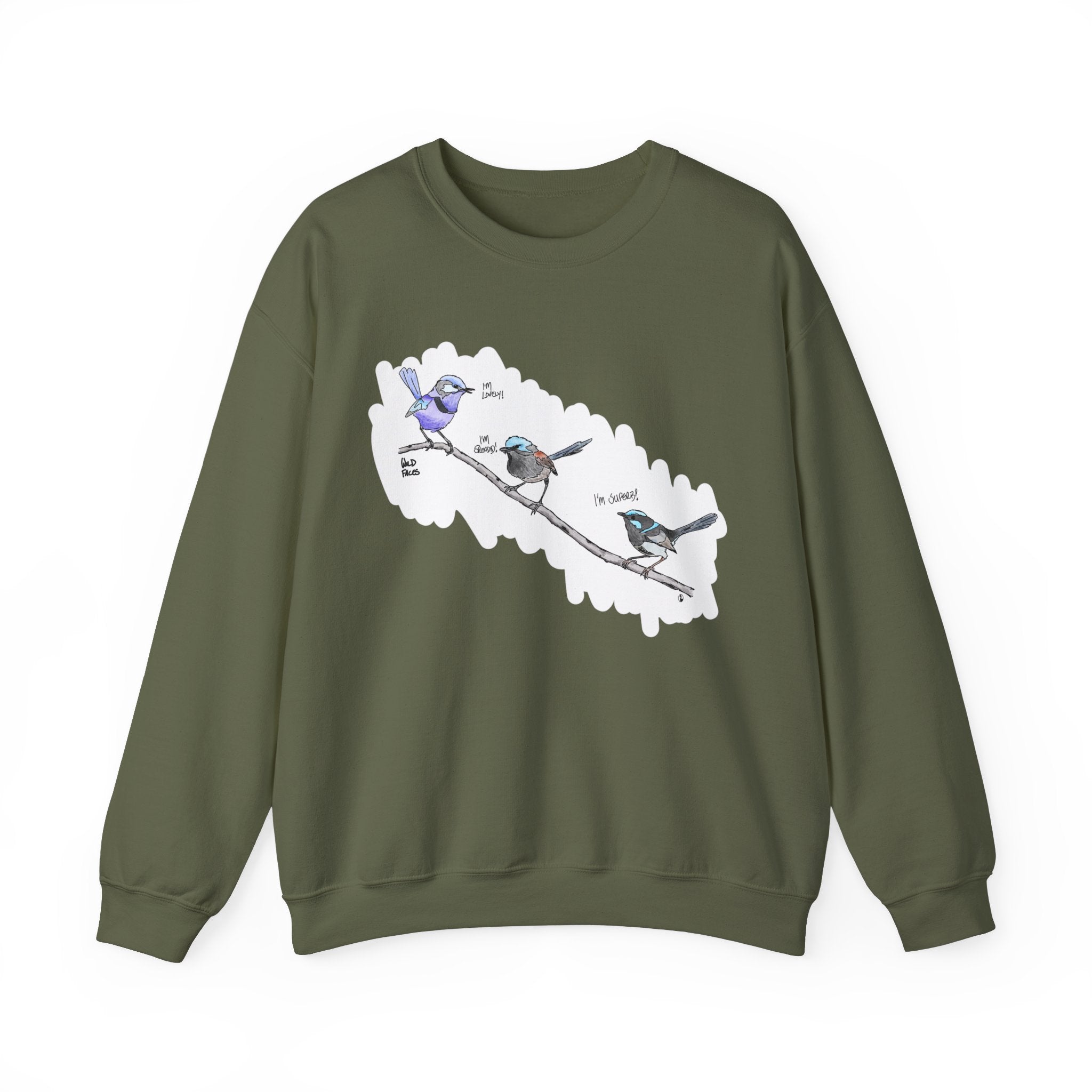 Trio of Fairywrens | Unisex Heavy Blend™ Crewneck Printify