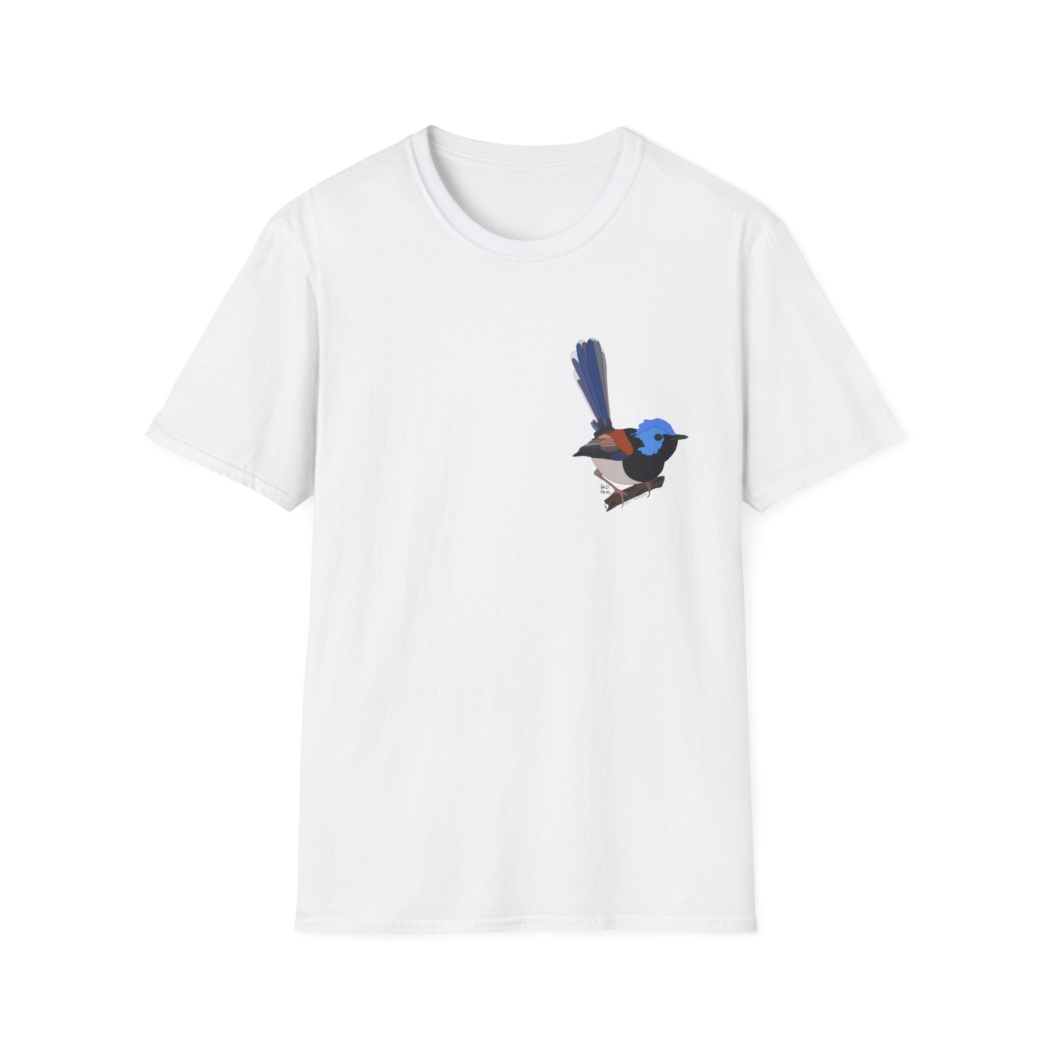Lovely Fairy-wren - Small design - Unisex Softstyle T-Shirt