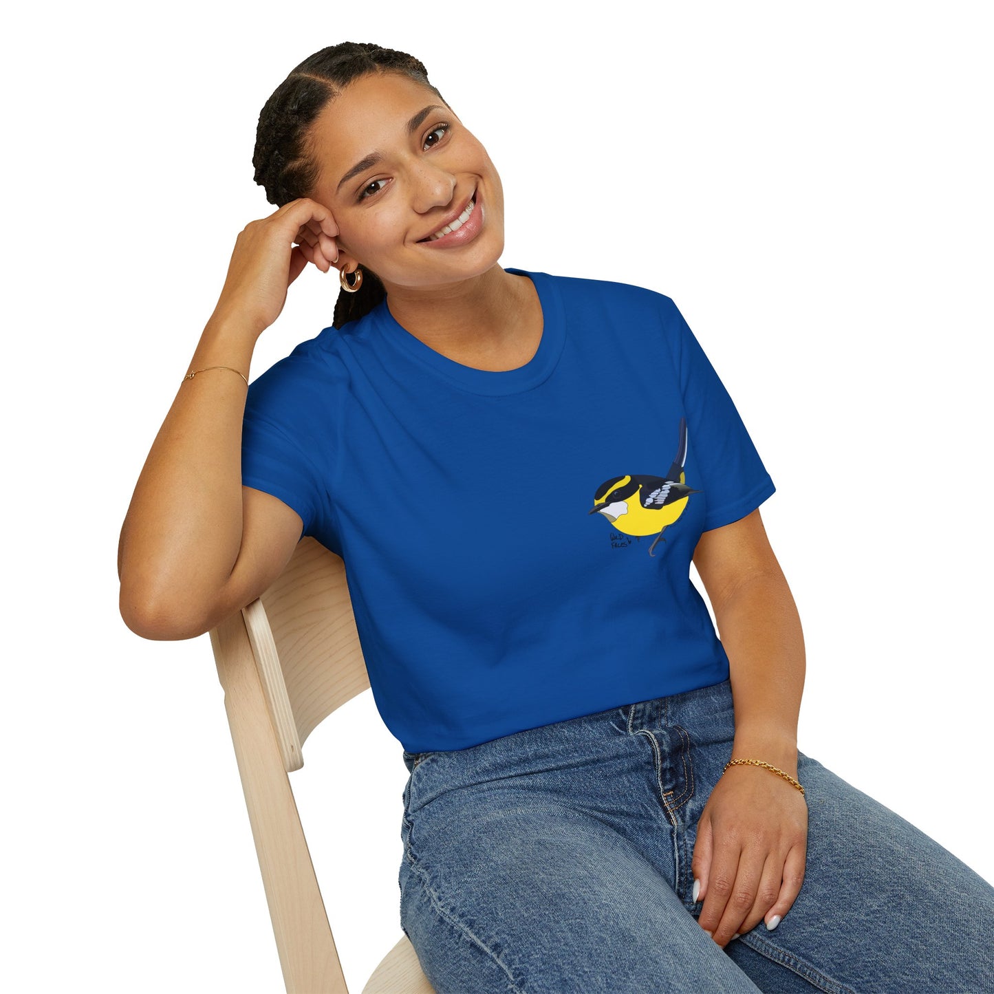 Yellow-breasted Boatbill - Small design - Unisex Softstyle T-Shirt