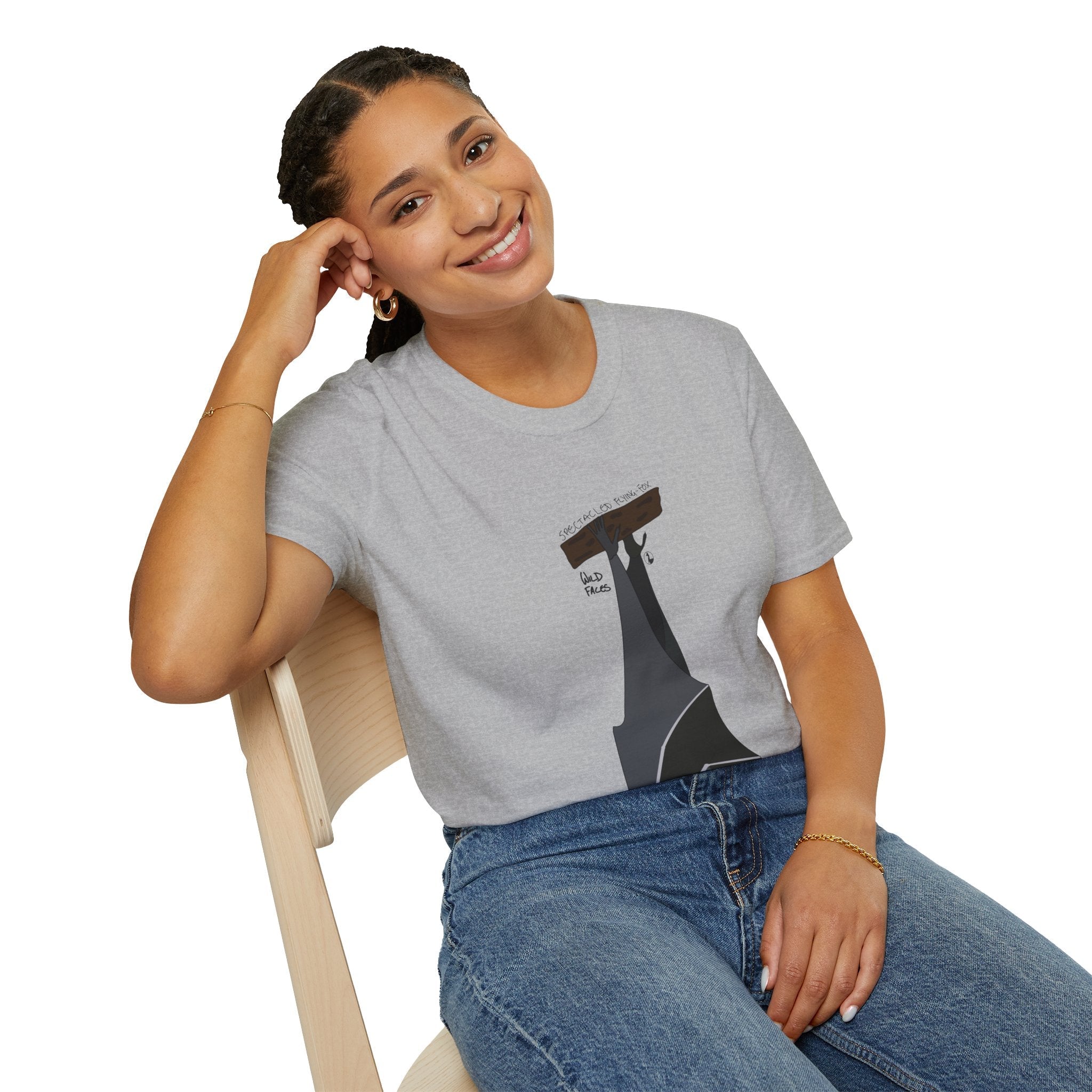 Spectacled Flying Fox - Unisex Softstyle T-Shirt Printify