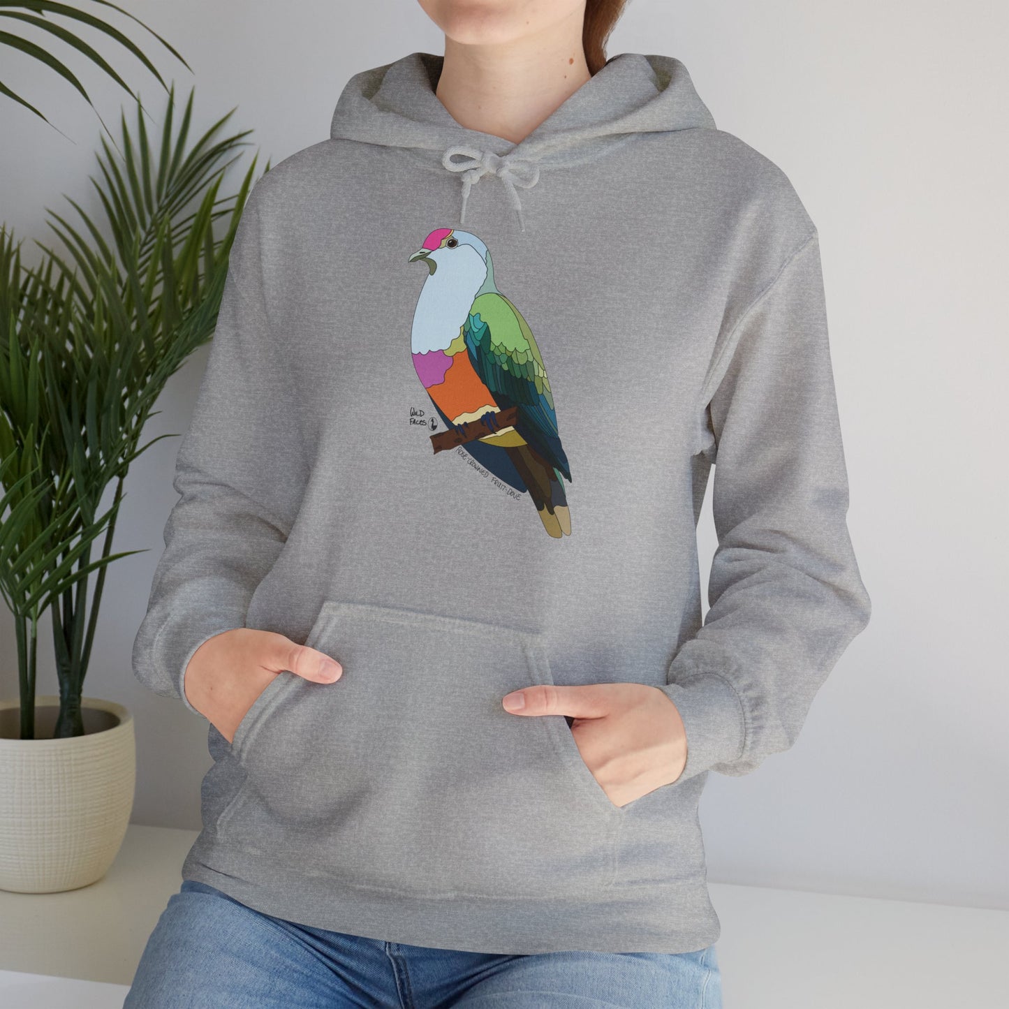 Rose-crowned Fruit Dove | Unisex Heavy Blend™ Hooded Sweatshirt