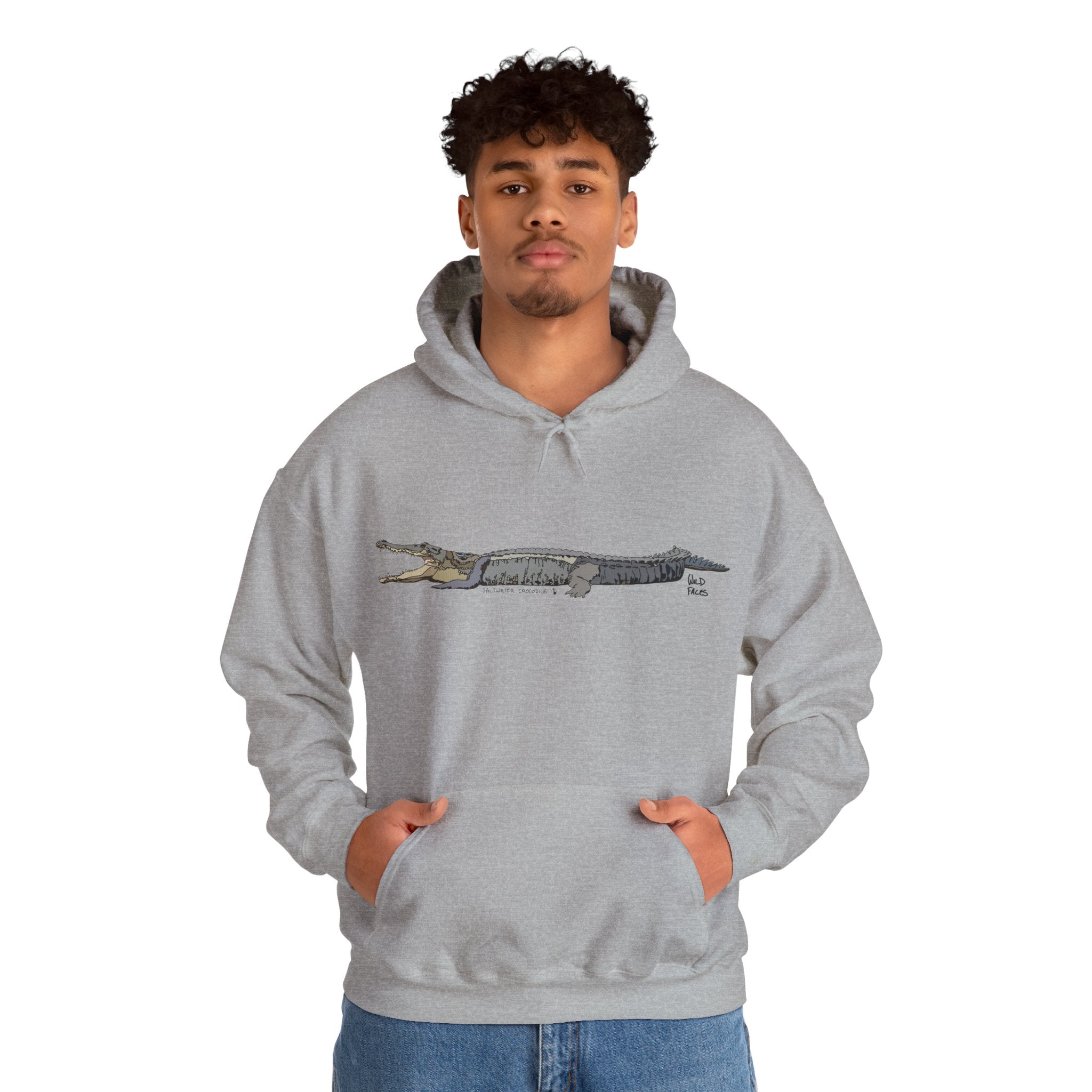 Saltwater Crocodile | Unisex Heavy Blend™ Hooded Sweatshirt Printify