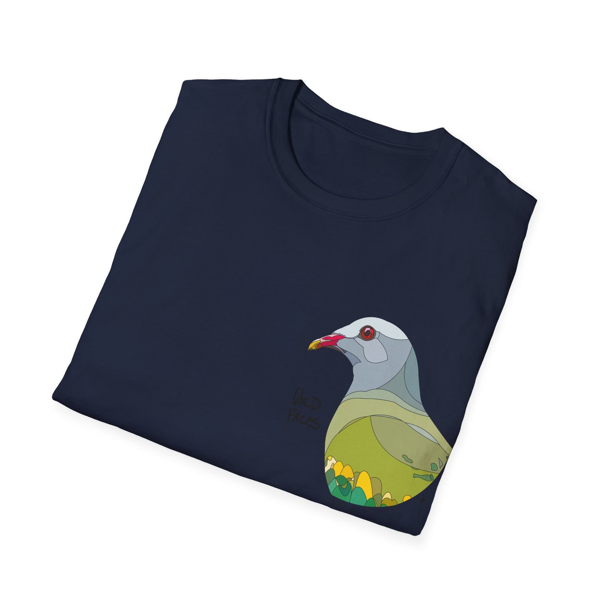 Wompoo Fruit Dove - Small design - Unisex Softstyle T-Shirt Printify