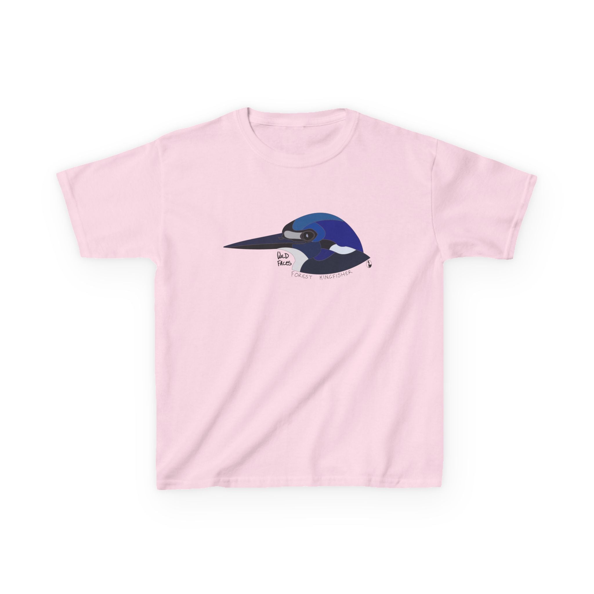 Forest Kingfisher (head) | Kids Heavy Cotton™ Tee Printify