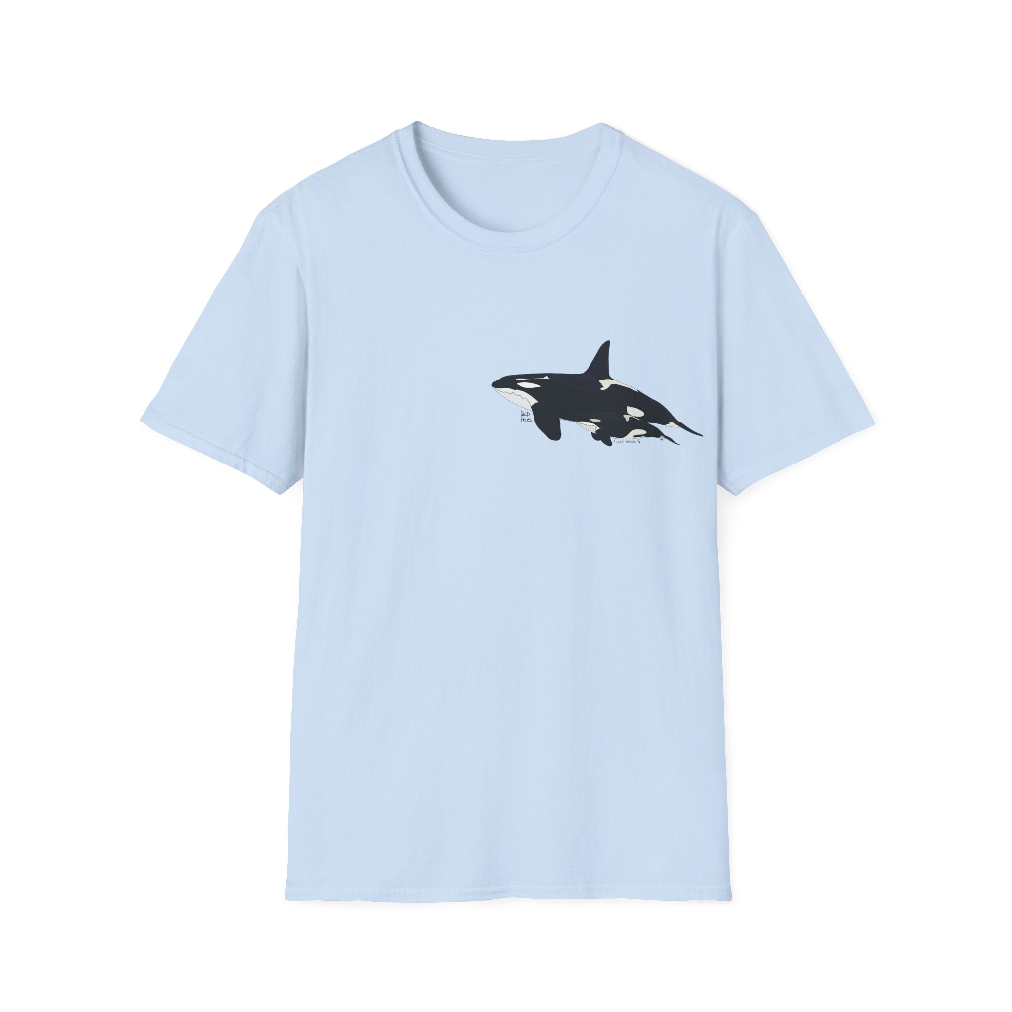 Killer Whales - Small design - Unisex Softstyle T-Shirt