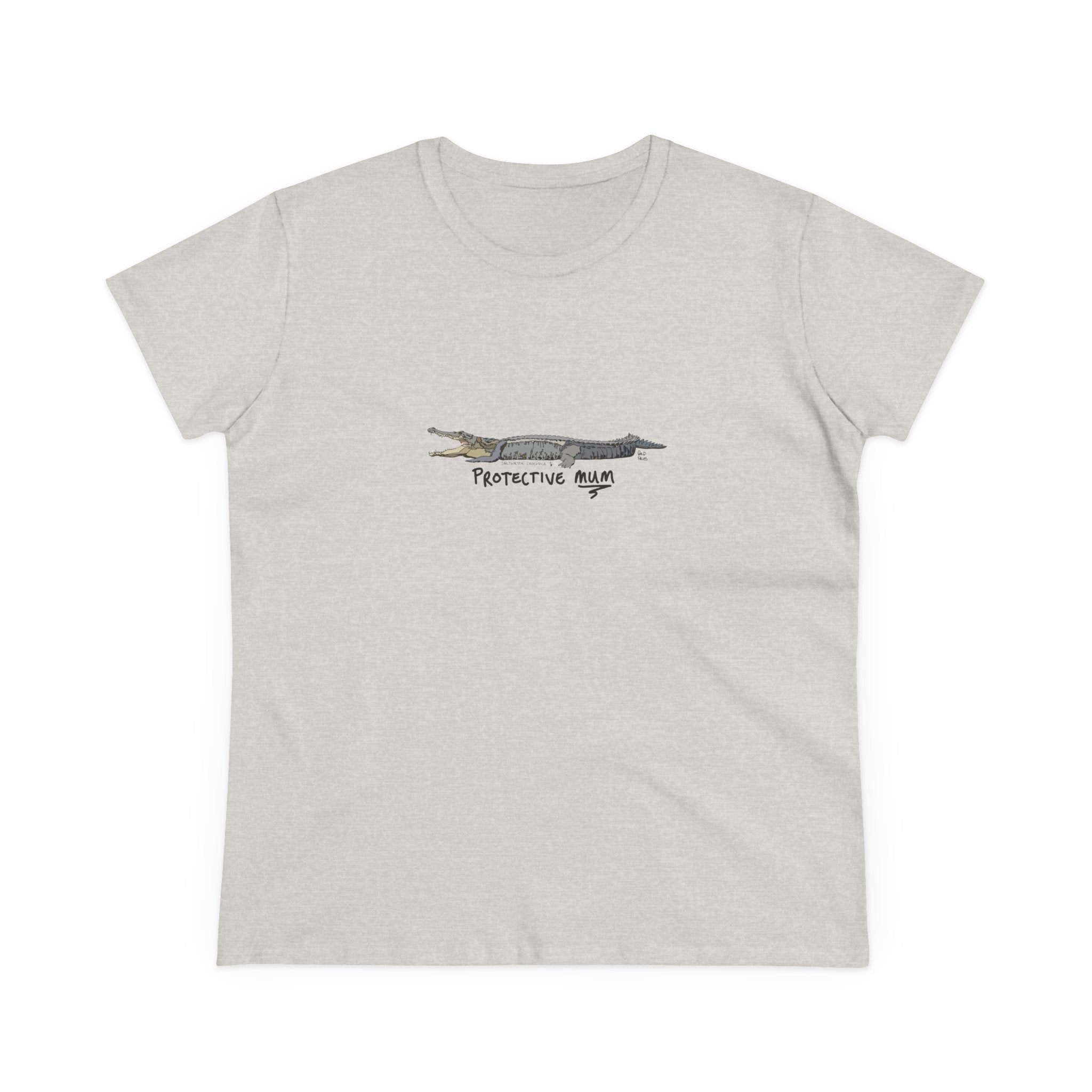 Protective mum - Saltwater Crocodile - Women's Midweight Cotton Tee