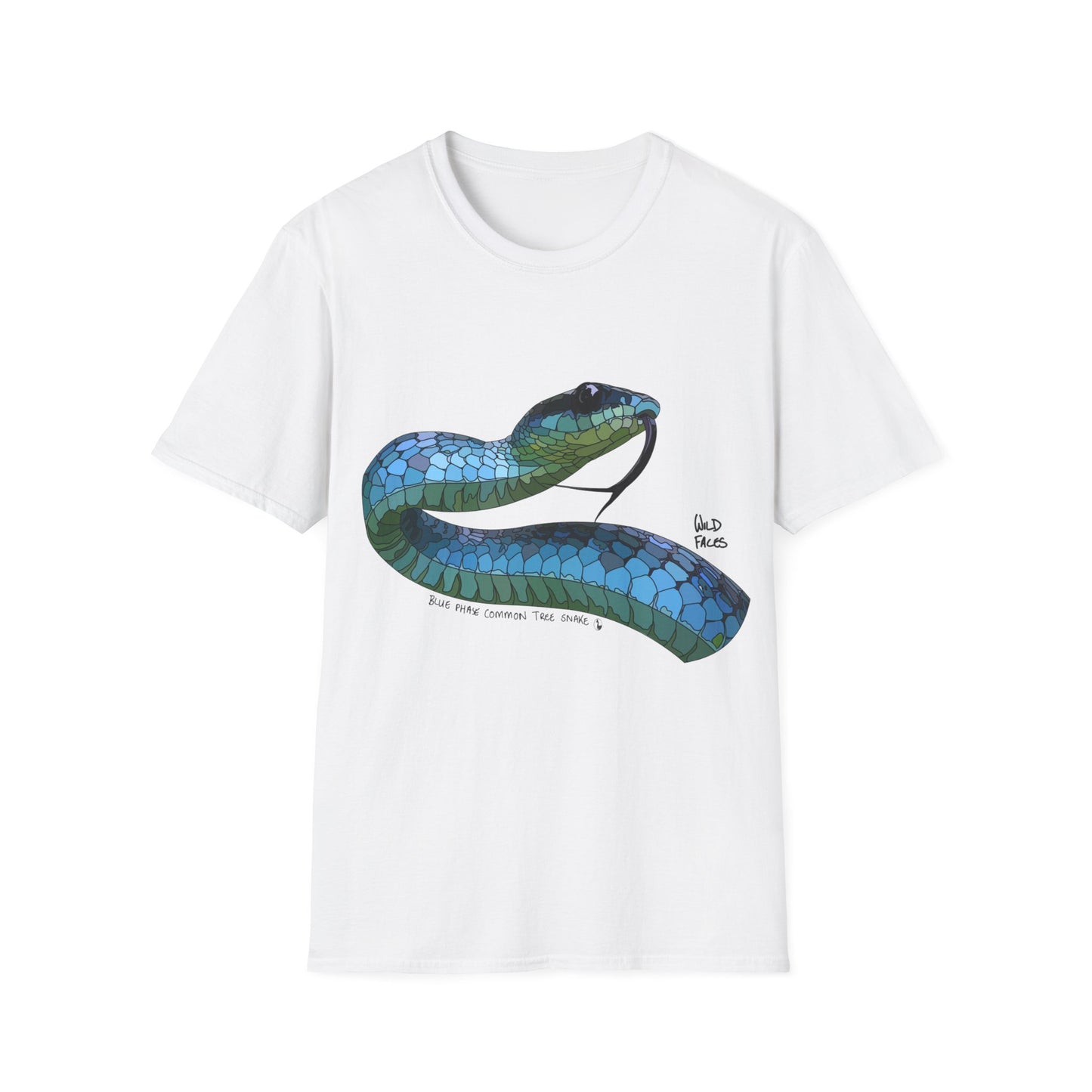 Blue Phase Common Tree-Snake - Unisex Softstyle T-Shirt