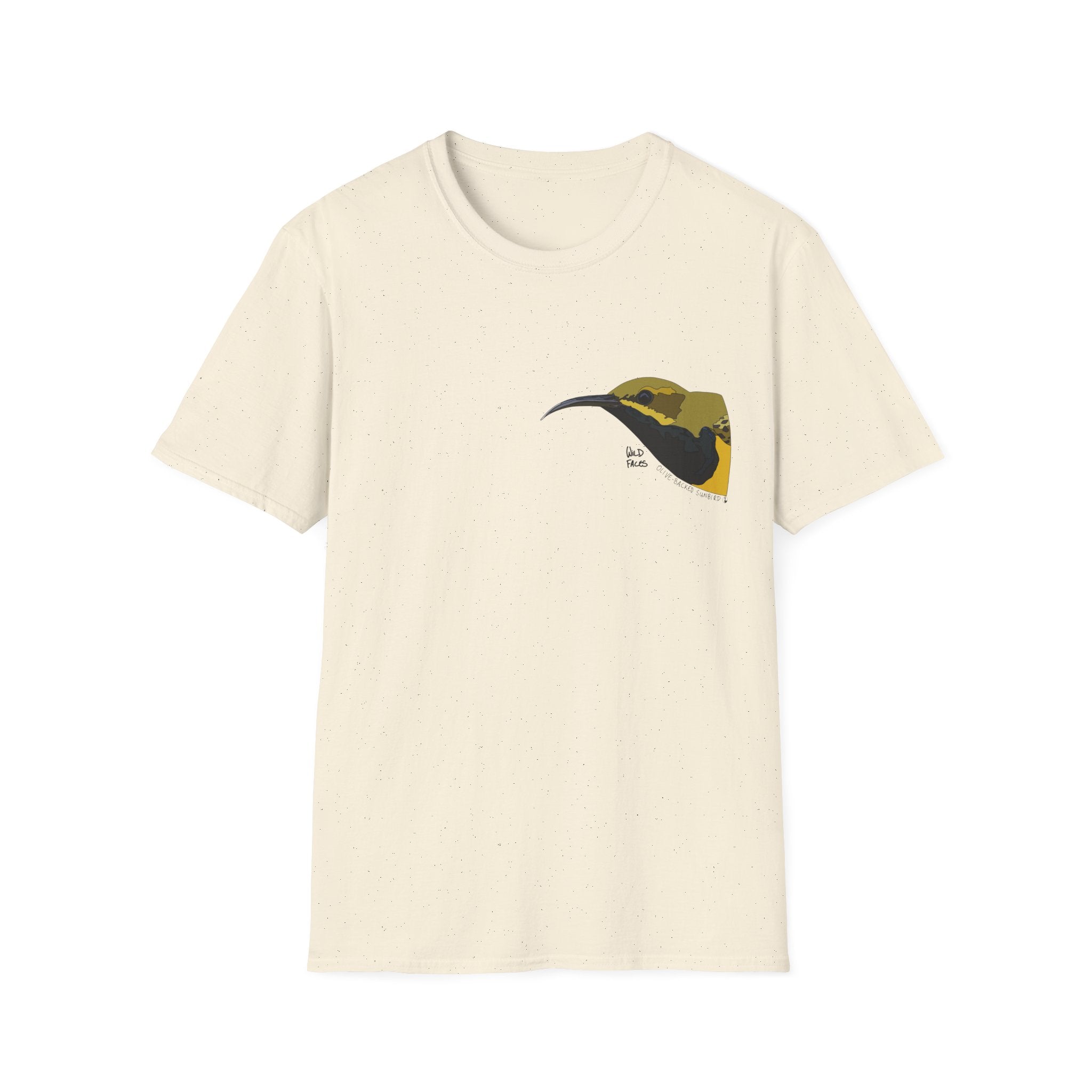 Olive-backed Sunbird - Small design - Unisex Softstyle T-Shirt Printify