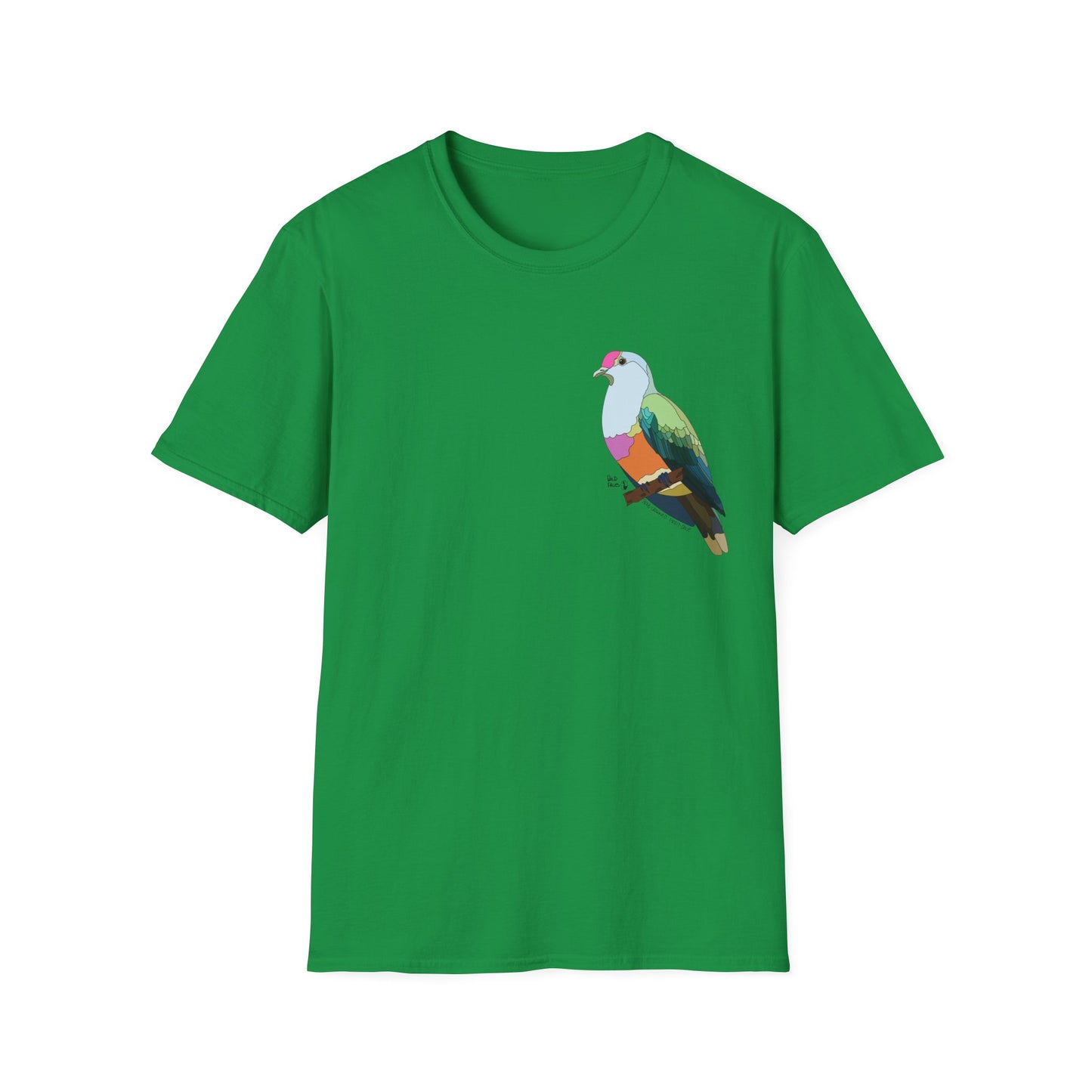 Rose-crowned Fruit Dove - Small design - Unisex Softstyle T-Shirt