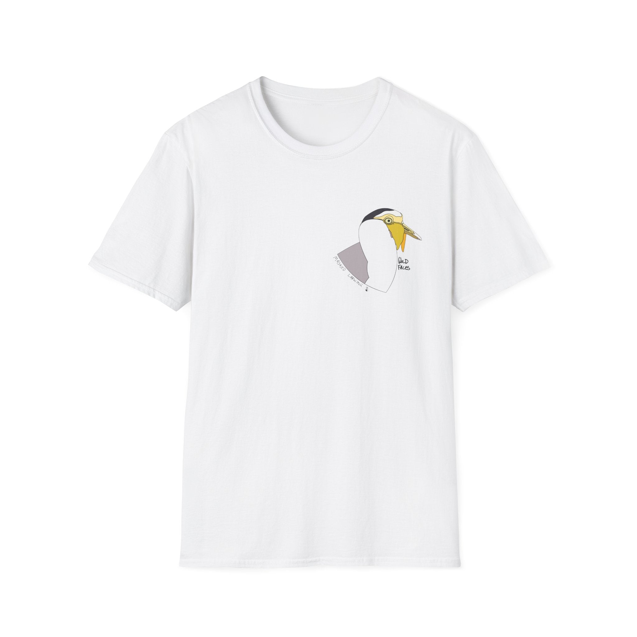 Masked Lapwing - Small design - Unisex Softstyle T-Shirt