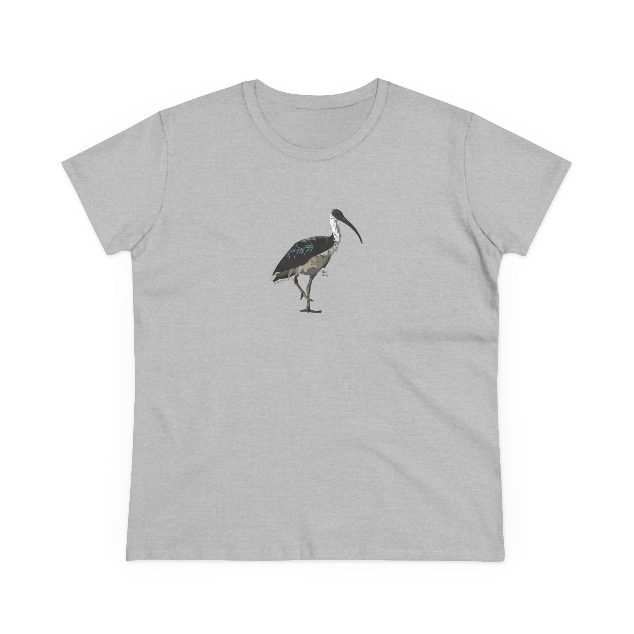 Straw-necked Ibis - Women's Midweight Cotton Tee