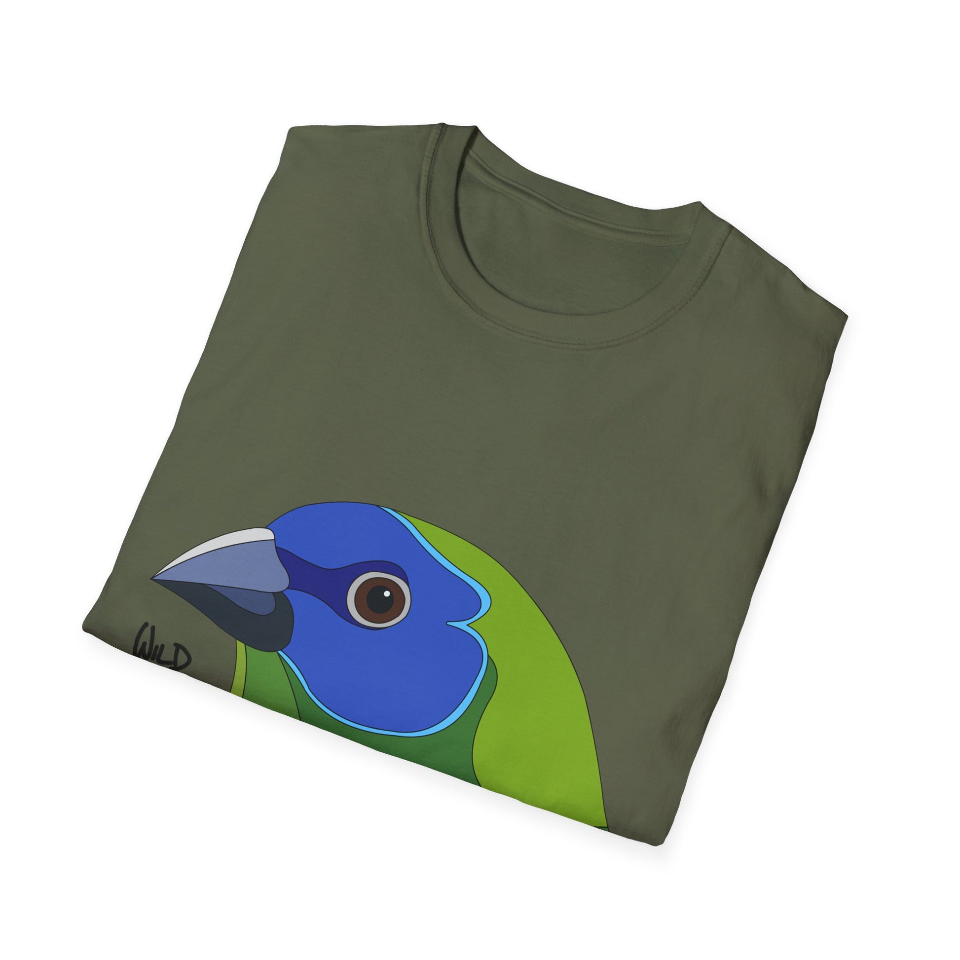 Blue-faced Parrotfinch - Unisex Softstyle T-Shirt Printify