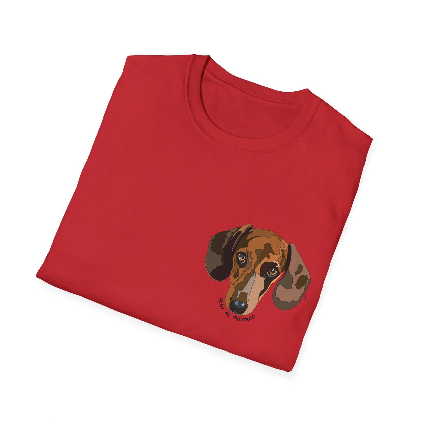 Dachshund (small Keen as mustard) - Unisex Softstyle T-Shirt
