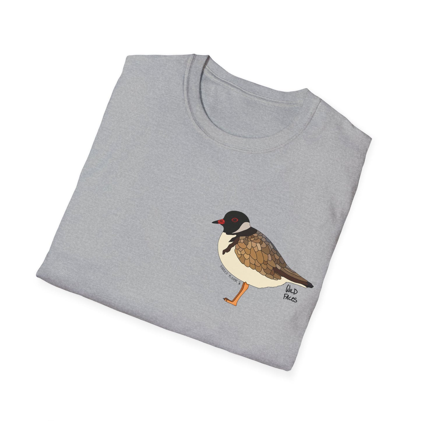 Hooded Plover - Small design - Unisex Softstyle T-Shirt